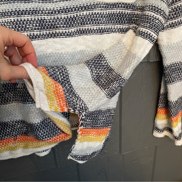 New Striped Cotton Knit Top Pullover Lightweight Sweater Long Sleeve Shirt - Picture 5 of 6